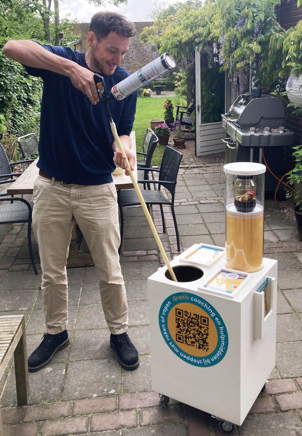 Stijn maakt peukenkubus stoppen met roken